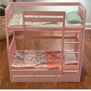 Pink Our Generation Bunk Bed with Bedding